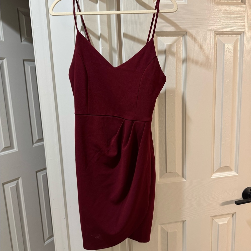 Lulu's Chic Wine Mini Dress